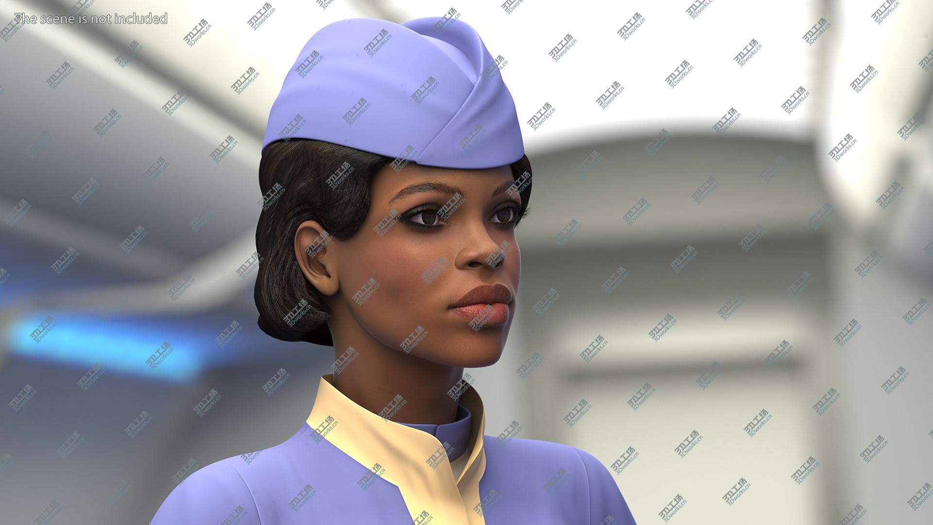 images/goods_img/202104021/3D Light Skin Black Stewardess Neutral Pose/5.jpg